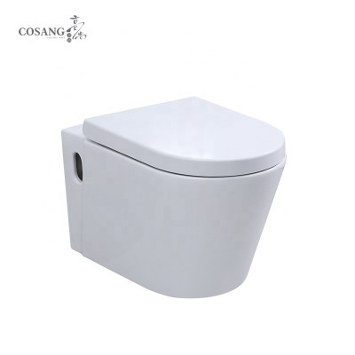 High quality factory price sanitary ware bathroom ceramic rimless wall hung toilet from China